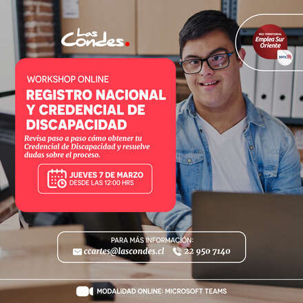 Workshop online: Registro Nacional y Credencial de Discapacidad