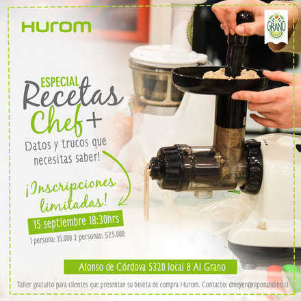 Taller Hurom Chef 15 Septiembre