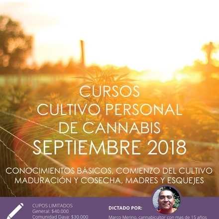 Cursos de Cultivo Personal de Cannabis septiembre 2018