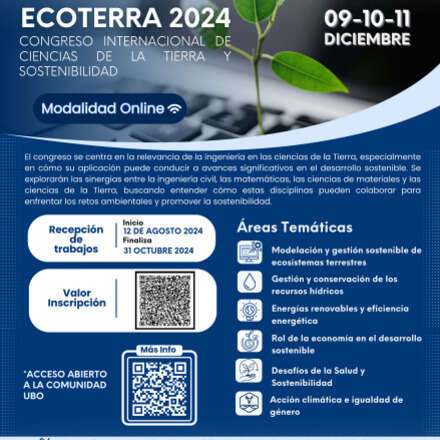 Ecoterra 2024: Congreso internacional de ciencias de la Tierra y sostenibilidad