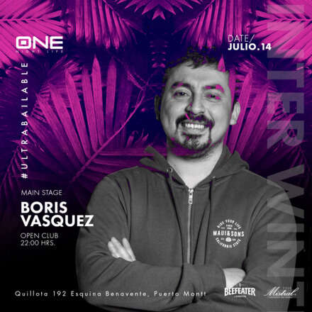 VIERNES 14/07 / CLUB ONE NIGHTLIFE / DOS PISTAS DE BAILE / PISTA DE BAILE DJ BORIS VASQUEZ / AZOTEA ELECTRÓNICA ALEX FERRISON BDAY + FRIENDS / LISTA DCTO EMBAJADORES / HOMBRES + 23 / MUJERES + 21 