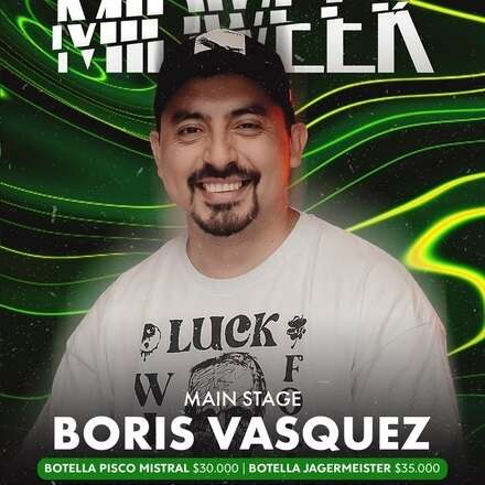 MIÉRCOLES MIDWEEK 12-06 / CLUB ONE / ROOFTOP / BORIS VASQUEZ / CODIGOS INGRESO Y DESCUENTO / + 20