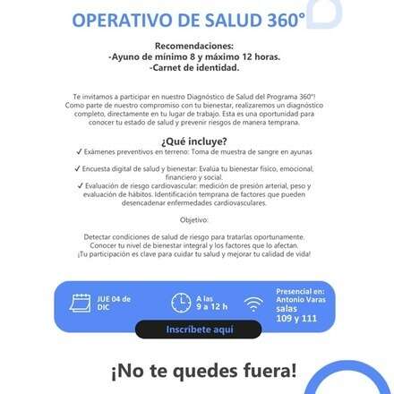 Operativo de Salud 360° Sede Antonio Varas y Casa Central (Gratuito) Colaboradores Duoc UC