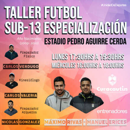 Taller de Futbol Sub-13 Especialización 