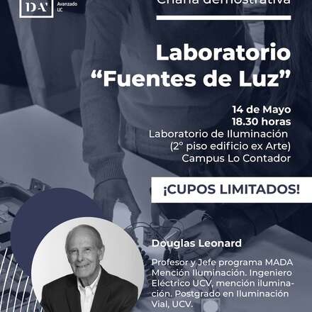 Charla demostrativa de laboratorio "Fuentes de luz"