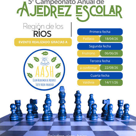 5TO CAMPEONATO ANUAL REGIONAL DE AJEDREZ ESCOLAR 2026.
