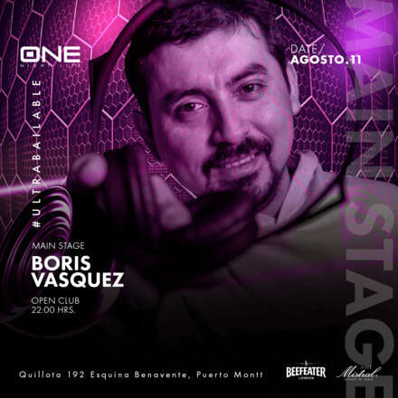 VIERNES 11/08 / CLUB ONE NIGHTLIFE / DOS PISTAS DE BAILE / PISTA DE BAILE DJ BORIS VASQUEZ / VALDEZ HAZ B2B MARIANO LAFFABRICK / CODIGOS DE DCTO / LISTA EMBAJADORES / HOMBRES + 23 / MUJERES +21  