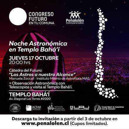 Noche Astronómica en Templo Bahá'í