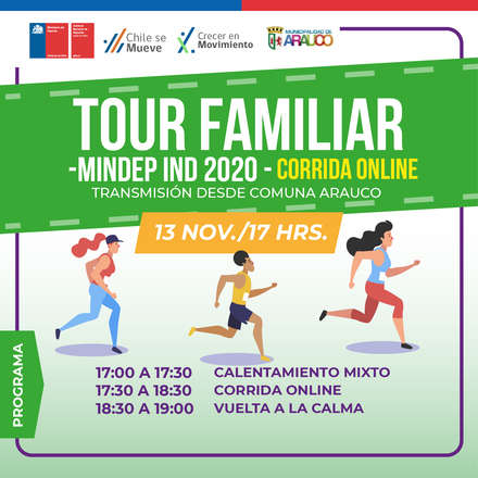 Tour MINDEP - IND Biobío 2020 Corrida Online transmisión desde Arauco