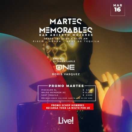 MARTES MEMORABLES 16 DE ABRIL // #LIVEGROUP /// DJ BORIS VASQUEZ