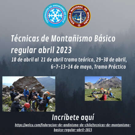 Técnicas de Montañismo Básico regular abril 2023