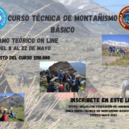 Curso Técnica de Montañismo Básico Tramo teórico  mayo 2023