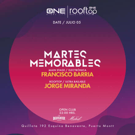  MARTES 05  DE JULIO - 2 PISTAS DE BAILE - MUJERES (FREE) + 21 / HOMBRES (LISTA DCTO) + 23 