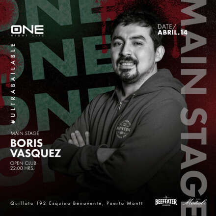 VIERNES 14/04 - CLUB ONE NIGHTLIFE - DOS PISTAS DE BAILE - DJ BORIS VASQUEZ SECTOR ULTRABAILABLE - AHAU MUSIC SPECIAL GUEST - WARM UP VALDEZ HAZ / LISTA DCTO EMBAJADORES / HOMBRES + 23 / MUJERES + 21 