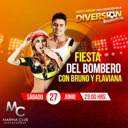 Fiesta del Bombero con Bruno y Flaviana