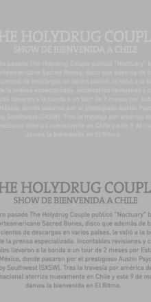 THE HOLYDRUG COUPLE / O9 MAYO / @CLUB EL RITMO