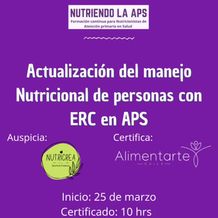 Actualización del manejo Nutricional de personas con ERC en APS