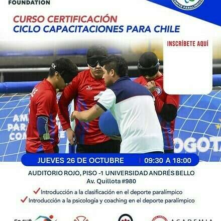2do Ciclo "Capacitaciones PARACHILE: "Introducción a la Clasificación Deportiva y Coaching en el Deporte Paralímpico"