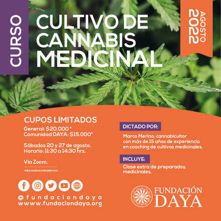 Curso de Cultivo de Cannabis Medicinal agosto 2022
