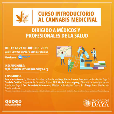 Curso Introductorio al Cannabis Medicinal dirigido a Médicos y Profesionales de la Salud - julio 2021