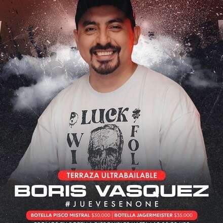 JUEVES 20-06 / PISTA DE BAILE / ROOFTOP / DJ BORIS VASQUEZ / ACCESO FREE + 19 