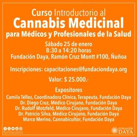 Curso Introductorio al Cannabis Medicinal para Médicos y Profesionales de la Salud, enero 2020