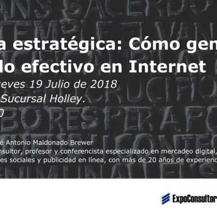 Taller: Escritura estratégica: Cómo generar contenido efectivo en Internet