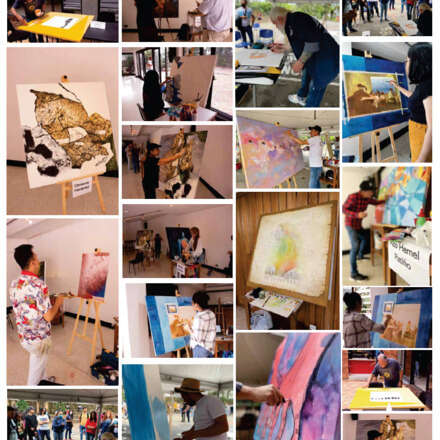 Pintando la obra de Luis A. Calvo | Exposición artística