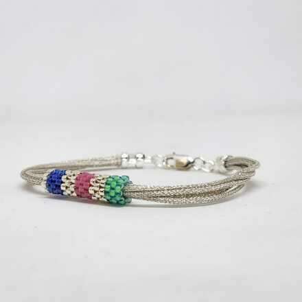 Crea tu pulsera rolo plateada 
