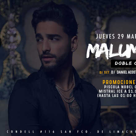 Maluma / Jueves 29 Marzo