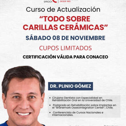 CURSO DE ACTUALIZACIÓN  “TODO SOBRE CARILLAS CERÁMICAS”