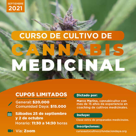 Curso de Cultivo de Cannabis Medicinal septiembre 2021