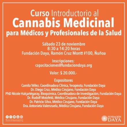 Curso Introductorio al Cannabis Medicinal para Médicos y Profesionales de la Salud, noviembre 2019