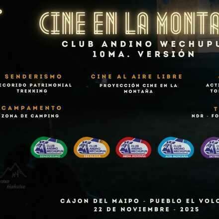 10a versión Cine en la montaña Club Andino Wechupun