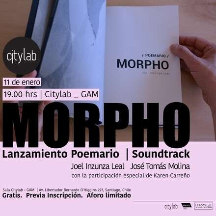 Lanzamiento Poemario y Soundtrack MORPHO