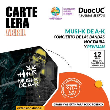 Musik de AK en Duoc UC A Puertas Abiertas - Concierto Pewman y Noctaura