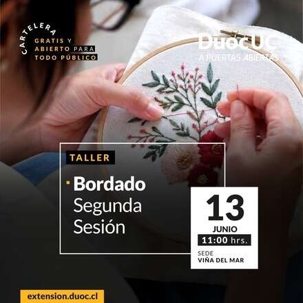 Taller de Bordado Segunda Sesión