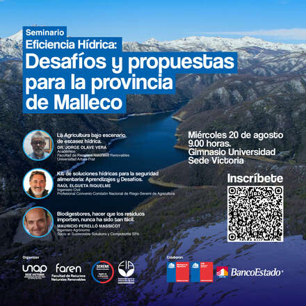 Seminario de eficiencia hídrica: desafíos y propuestas para la provincia de Malleco