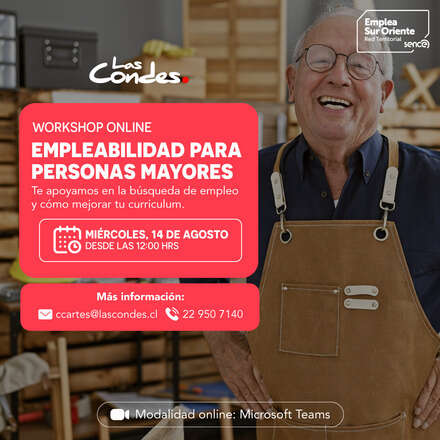 Workshop: Empleabilidad para personas mayores 