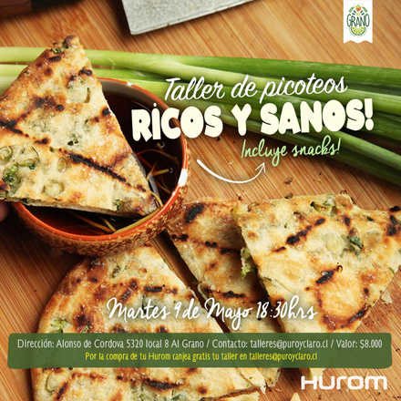 Taller Hurom Picoteos ricos y sanos 