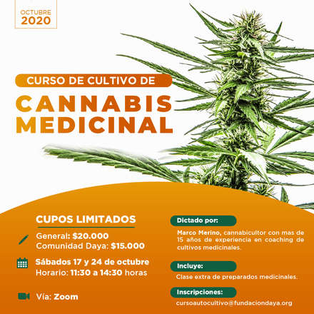 Curso de Cultivo de Cannabis Medicinal octubre 2020