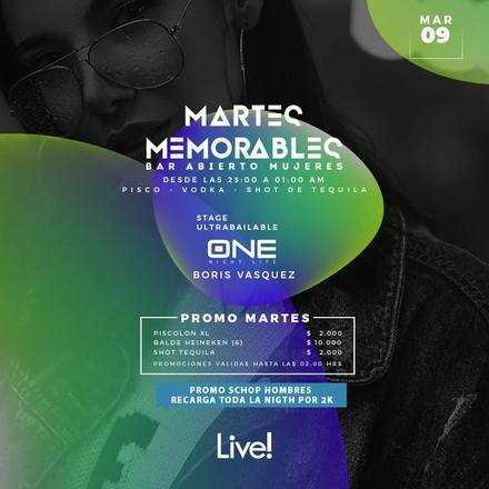 MARTES MEMORABLES 09 DE ABRIL // #LIVEGROUP /// DJ BORIS VASQUEZ