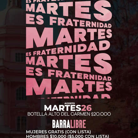 MARTES 26 AGOSTO/ TICKETS 