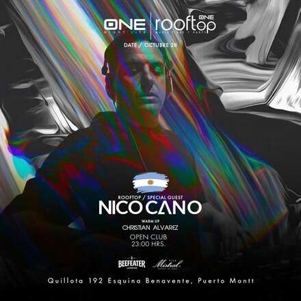 VIERNES 28 / CLUB ONE NIGHTLIFE / DOS PISTAS DE BAILE / ULTRABAILABLE DJ OZ / ROOFTOP NICO CANO (ARGENTINA) SPECIAL GUEST - WARM UP : CHRISTIAN ALVAREZ / LISTA DCTO / HOMBRES + 23 / MUJERES + 21 