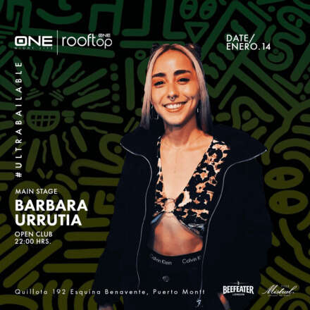 SABADO 14/01 / CLUB ONE NIGHTLIFE / DOS PISTAS DE BAILE / SECTOR ULTRABAILABLE DJ BARBARA URRUTIA  / SECTOR ELECTRÓNICO ALEX FERRISON  / LISTA DCTO EMBAJADORES/ HOMBRES + 23 / MUJERES + 21