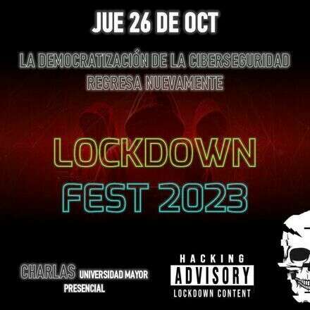 Lockdown Fest 2023 - Conferencia - Jueves 26 de octubre.