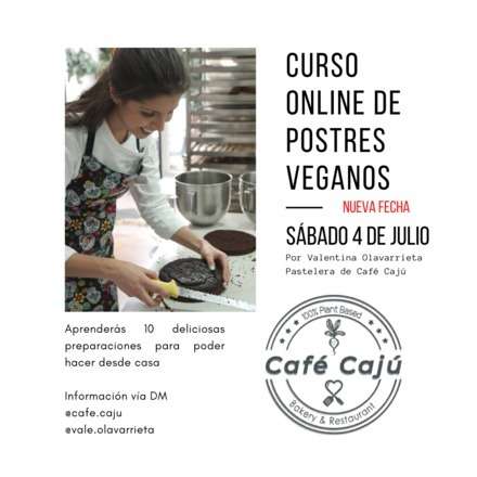 2da Fecha - Curso Online: Postres Veganos maravillosos para hacer en casa