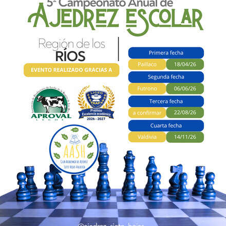 5TO CAMPEONATO ANUAL REGIONAL DE AJEDREZ ESCOLAR 2026.
