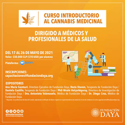 Curso Introductorio al Cannabis Medicinal dirigido a Médicos y Profesionales de la Salud - mayo 2021