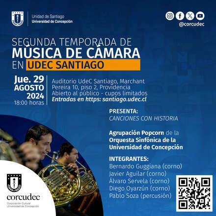 SEGUNDA TEMPORADA DE MÚSICA DE CÁMARA EN UDEC SANTIAGO